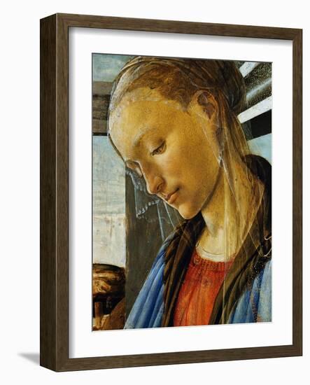 Detail of Mary from Madonna of the Eucharist-Sandro Botticelli-Framed Giclee Print