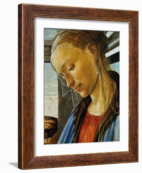 Detail of Mary from Madonna of the Eucharist-Sandro Botticelli-Framed Giclee Print