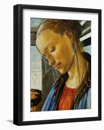 Detail of Mary from Madonna of the Eucharist-Sandro Botticelli-Framed Giclee Print