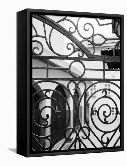 Detail of Metal Gate, Domplatz, Salzburg, Austria-Walter Bibikow-Framed Premier Image Canvas