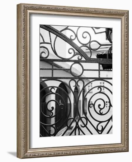 Detail of Metal Gate, Domplatz, Salzburg, Austria-Walter Bibikow-Framed Photographic Print