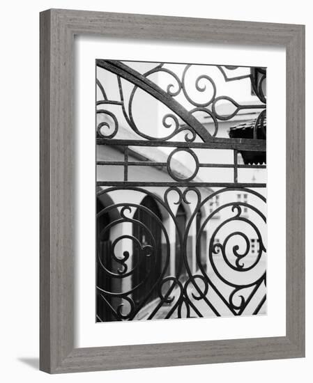 Detail of Metal Gate, Domplatz, Salzburg, Austria-Walter Bibikow-Framed Photographic Print