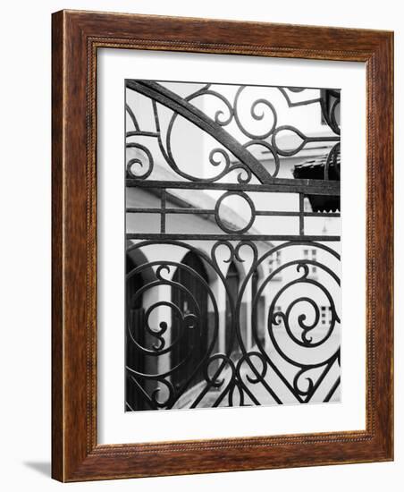 Detail of Metal Gate, Domplatz, Salzburg, Austria-Walter Bibikow-Framed Photographic Print