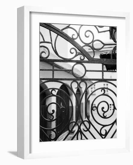 Detail of Metal Gate, Domplatz, Salzburg, Austria-Walter Bibikow-Framed Photographic Print