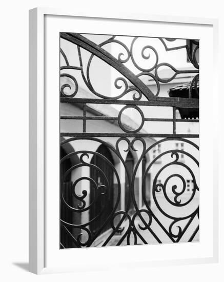 Detail of Metal Gate, Domplatz, Salzburg, Austria-Walter Bibikow-Framed Photographic Print