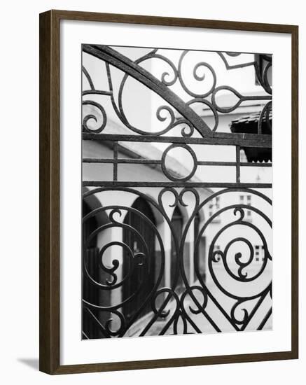 Detail of Metal Gate, Domplatz, Salzburg, Austria-Walter Bibikow-Framed Photographic Print