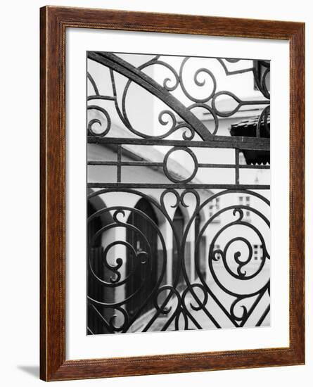 Detail of Metal Gate, Domplatz, Salzburg, Austria-Walter Bibikow-Framed Photographic Print