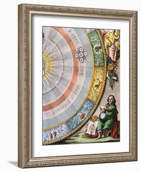 Detail of Nicolaus Copernicus from an Engraving of the Copernican System by Andreas Cellarius-Stapleton Collection-Framed Giclee Print