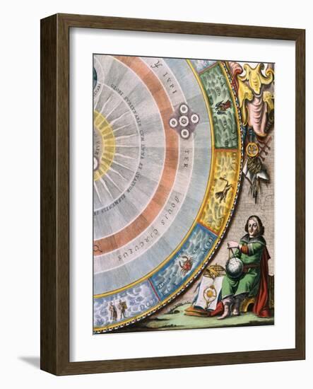 Detail of Nicolaus Copernicus from an Engraving of the Copernican System by Andreas Cellarius-Stapleton Collection-Framed Giclee Print