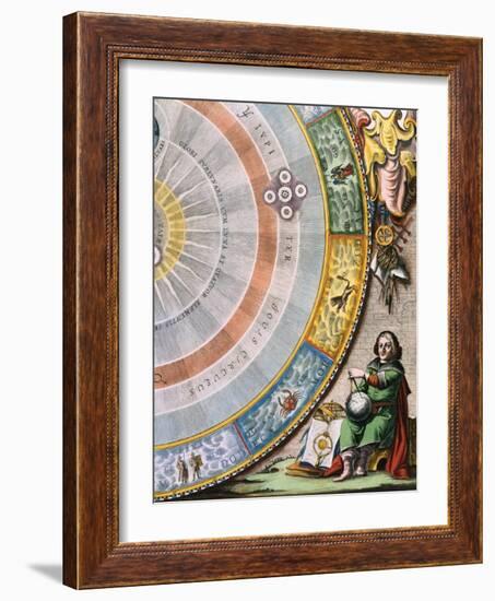 Detail of Nicolaus Copernicus from an Engraving of the Copernican System by Andreas Cellarius-Stapleton Collection-Framed Giclee Print