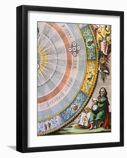 Detail of Nicolaus Copernicus from an Engraving of the Copernican System by Andreas Cellarius-Stapleton Collection-Framed Giclee Print