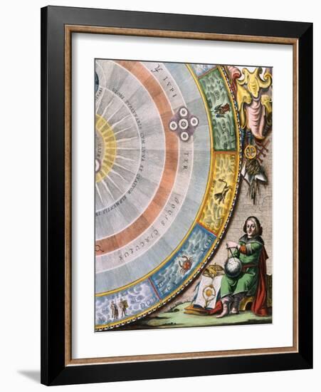 Detail of Nicolaus Copernicus from an Engraving of the Copernican System by Andreas Cellarius-Stapleton Collection-Framed Giclee Print