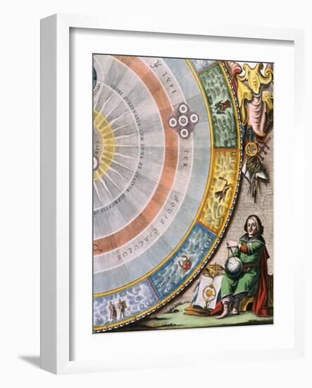 Detail of Nicolaus Copernicus from an Engraving of the Copernican System by Andreas Cellarius-Stapleton Collection-Framed Giclee Print