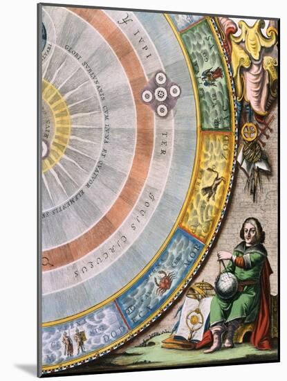 Detail of Nicolaus Copernicus from an Engraving of the Copernican System by Andreas Cellarius-Stapleton Collection-Mounted Giclee Print
