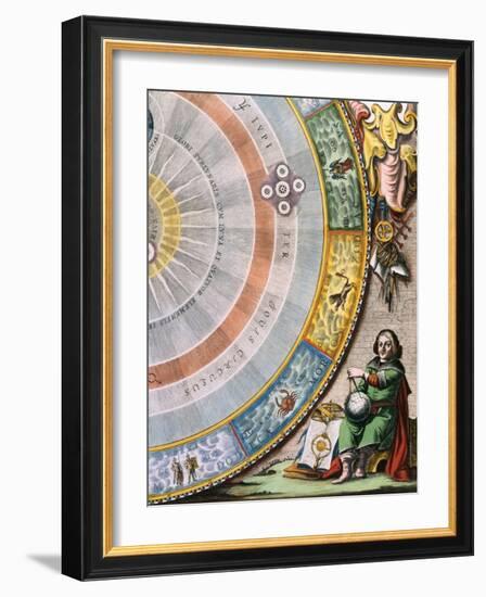 Detail of Nicolaus Copernicus from an Engraving of the Copernican System by Andreas Cellarius-Stapleton Collection-Framed Giclee Print