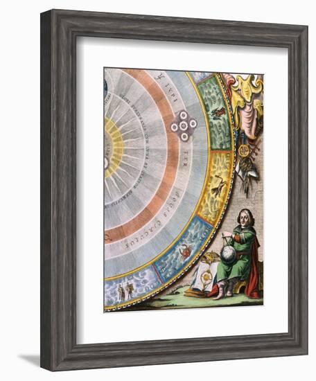 Detail of Nicolaus Copernicus from an Engraving of the Copernican System by Andreas Cellarius-Stapleton Collection-Framed Giclee Print