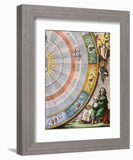Detail of Nicolaus Copernicus from an Engraving of the Copernican System by Andreas Cellarius-Stapleton Collection-Framed Giclee Print