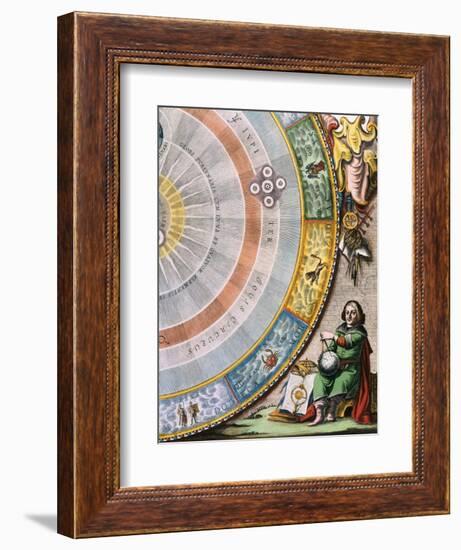 Detail of Nicolaus Copernicus from an Engraving of the Copernican System by Andreas Cellarius-Stapleton Collection-Framed Giclee Print