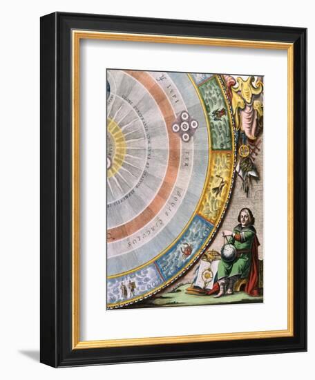 Detail of Nicolaus Copernicus from an Engraving of the Copernican System by Andreas Cellarius-Stapleton Collection-Framed Giclee Print