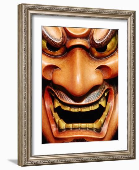 Detail of Noh Mask, Kyoto, Japan-Frank Carter-Framed Photographic Print