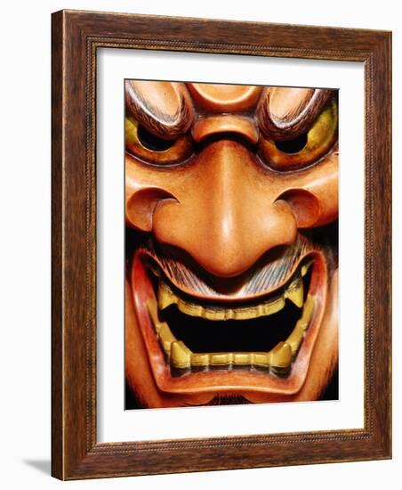 Detail of Noh Mask, Kyoto, Japan-Frank Carter-Framed Photographic Print