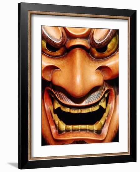 Detail of Noh Mask, Kyoto, Japan-Frank Carter-Framed Photographic Print