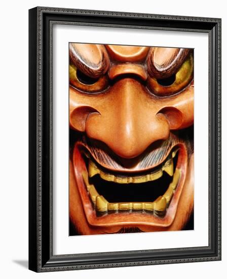 Detail of Noh Mask, Kyoto, Japan-Frank Carter-Framed Photographic Print