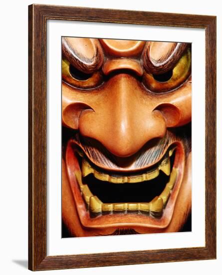 Detail of Noh Mask, Kyoto, Japan-Frank Carter-Framed Photographic Print
