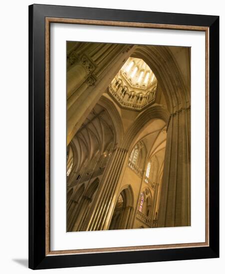 Detail of Octagonal Lantern Tower, Notre Dame Cathedral, Coutances, Cotentin, Normandy, France-Guy Thouvenin-Framed Photographic Print