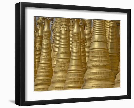 Detail of Old Buddhist Temple N the Inle Lake Region, Shan State, Myanmar (Burma)-Julio Etchart-Framed Photographic Print