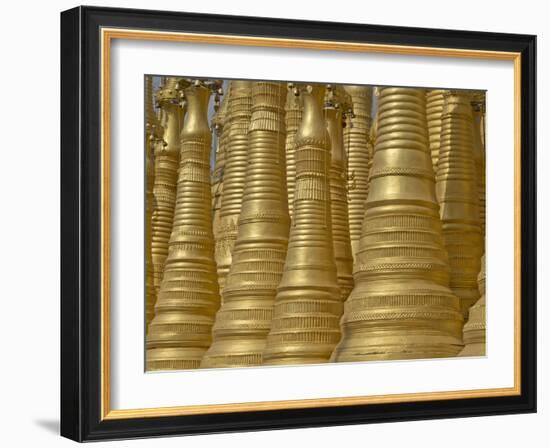 Detail of Old Buddhist Temple N the Inle Lake Region, Shan State, Myanmar (Burma)-Julio Etchart-Framed Photographic Print