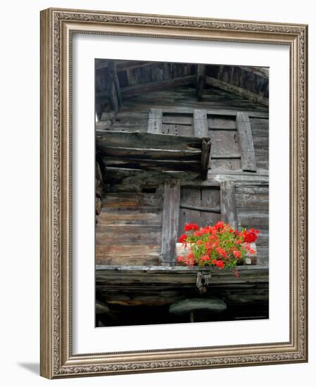 Detail of Old Home Construction, Hinterdorf, Zermatt, Switzerland-Lisa S. Engelbrecht-Framed Photographic Print