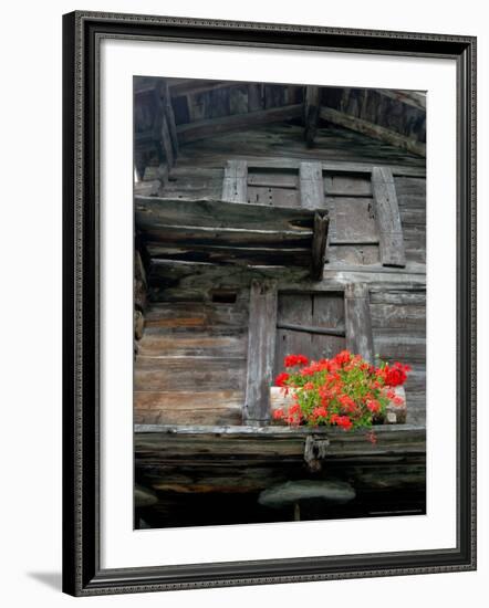 Detail of Old Home Construction, Hinterdorf, Zermatt, Switzerland-Lisa S. Engelbrecht-Framed Photographic Print