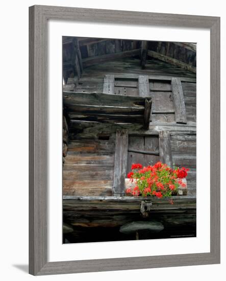 Detail of Old Home Construction, Hinterdorf, Zermatt, Switzerland-Lisa S. Engelbrecht-Framed Photographic Print