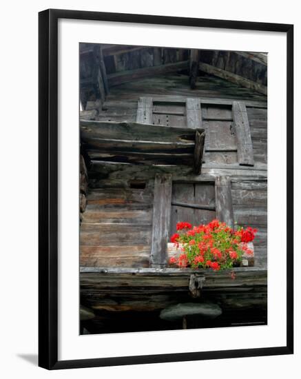 Detail of Old Home Construction, Hinterdorf, Zermatt, Switzerland-Lisa S. Engelbrecht-Framed Photographic Print