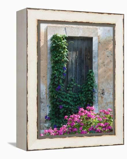 Detail of Old House, Assos, Kefalonia, Ionian Islands, Greece-Walter Bibikow-Framed Premier Image Canvas