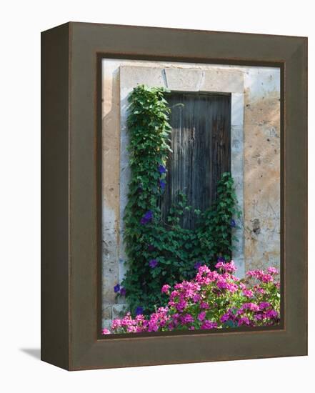 Detail of Old House, Assos, Kefalonia, Ionian Islands, Greece-Walter Bibikow-Framed Premier Image Canvas