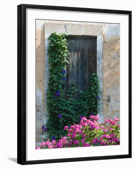 Detail of Old House, Assos, Kefalonia, Ionian Islands, Greece-Walter Bibikow-Framed Photographic Print