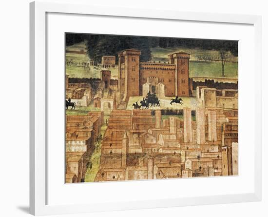 Detail of Panorama of Pavia-null-Framed Giclee Print