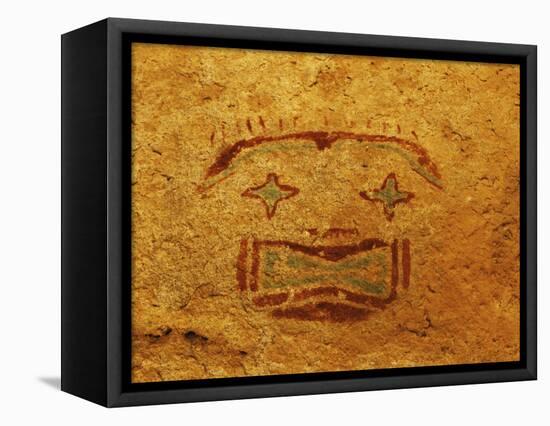Detail of Pictograph or Rock Painting, the Starry-Eyed Man, Hueco Tanks State Historic Park-Dennis Flaherty-Framed Premier Image Canvas
