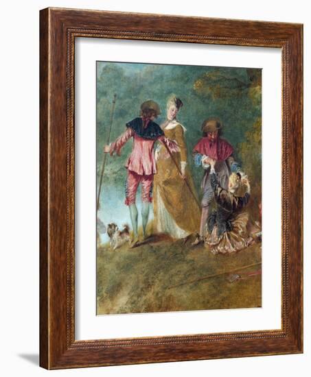 Detail of Pilgrimage on the Isle of Cythera-Antoine Watteau-Framed Giclee Print