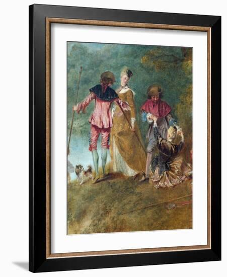 Detail of Pilgrimage on the Isle of Cythera-Antoine Watteau-Framed Giclee Print