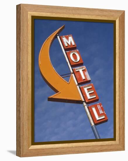 Detail of Plain Motel Sign, Cle Elum, Washington, USA-Nancy & Steve Ross-Framed Premier Image Canvas