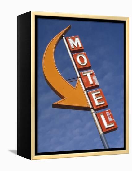 Detail of Plain Motel Sign, Cle Elum, Washington, USA-Nancy & Steve Ross-Framed Premier Image Canvas