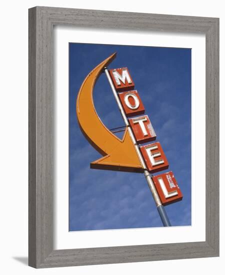 Detail of Plain Motel Sign, Cle Elum, Washington, USA-Nancy & Steve Ross-Framed Photographic Print