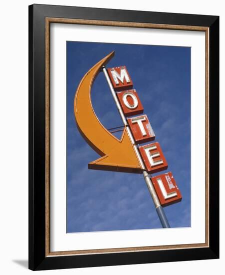 Detail of Plain Motel Sign, Cle Elum, Washington, USA-Nancy & Steve Ross-Framed Photographic Print