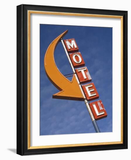 Detail of Plain Motel Sign, Cle Elum, Washington, USA-Nancy & Steve Ross-Framed Photographic Print