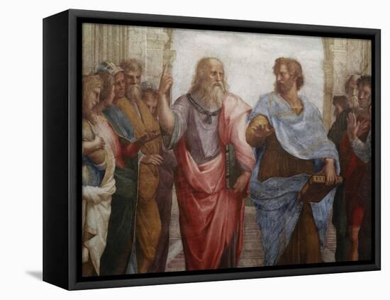Detail of Plato and Aristotle from The School of Athens-Raphael-Framed Premier Image Canvas