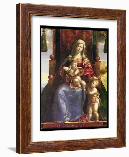 Detail of Polyptychon, Virgin & Child with Infant St.John, (Altarpiece)-Dosso Dossi-Framed Giclee Print