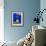 Detail of Potted Plant Against Blue Wall-Stephen Studd-Framed Photographic Print displayed on a wall